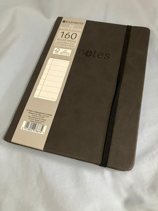 A5 Lined Black Note Book